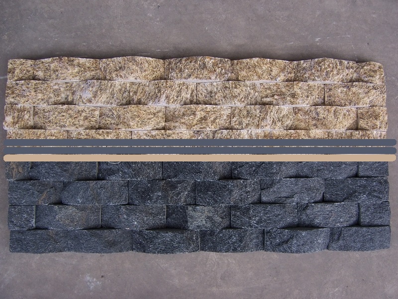 Sample slate stacked stone tile